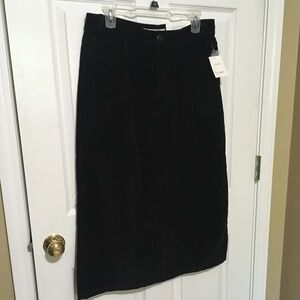 Croft & Barrow plush-ribbed corduroy skirt-stretch